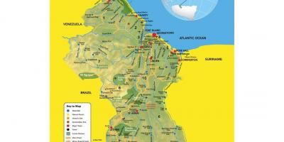 Карта на Гвајана мапа на локација