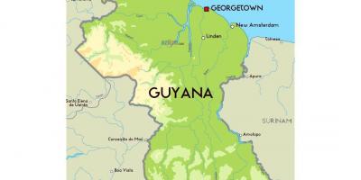 Мапа на Гвајана